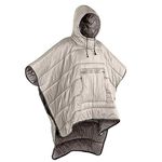 Gaorui Winter Poncho Coat Outdoor Camping Warmth Small Quilt Blanket Water-resisitant Sleeping Bag Cloak Cape with Hat for Adult Men Women