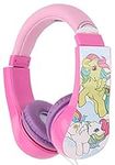 Sakar My Little Pony 30357 Kid Safe Over the Ear Cushioned Headphone w/Volume Limiter, 3.5MM Stereo Jack Pink Rainbow Horses Equestrian, Full Range Stereo Sound, (Styles may vary), Pink