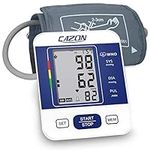 CAZON Blood Pressure Monitors Large Cuff Blood Pressure Machine Medical BP Monitor Upper Arm BP Cuff for Home Use Heart Rate Hypertension Monitor, Cuff 22-40cm LCD Display (Blue)