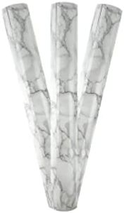 Craftopia Adhesive Craft Vinyl Roll | White Marble Vinyl , Bamboo, Wood Grain | Various Sizes and Designs (White and Gray Marble Color Pack of 3) .