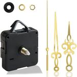 nllkii Silent Quartz Clock Mechanism Movement Kits battery powered Long and Short Shaft DIY Wall Clock Mechanism Parts Motor Replacement for Repair Home Restaurant Hotel Office Classroom (Yellow)