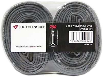 HUTCHINSON Blister 2 Cámaras 700x20-25 Presta válvula 48 mm, Unisex Adulto, Negro, Talla única