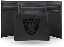 Rico Industries Laser Engraved Trifold Wallet, Oakland Raiders