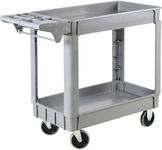 Ironton 500-Lb. Capacity 2 Tray Utility Cart, Maintenance-Free Structural Foam Construction Cargo Pushcart, Scratch Resistant, Easy to Clean Service Cart, 40in.W x 17in.D x 32 9/10in.H