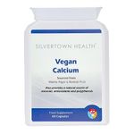 Vegan Calcium – 60 Capsules – Natural Plant Based Combination of Red Marine Algae Seaweed & Baobab Fruit