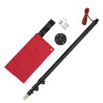 Canoeing Flag Light, Boat Kayak Fishing Visibility Flag Waterproof Lamp with Light for Marine Boat Canoe Accessories