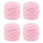 Knitting Wool Yarn 4 x 100g Multi-Colored Knitting Yarn for Crochet, Soft Chunky Yarn for Yarn Projects Making Plush Balls Handmade Bags Sweaters Shoes Hats Sweaters Blankets Scarves