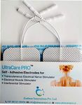 UltraCare PRO Self Adhesive Electrode Pads for EMS, TENS, IFT and Pulse Massagers, White