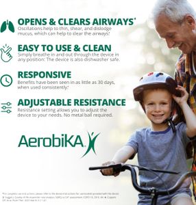 Aerobika OPEP Lung Clearance Device – Airway Therapy for COPD & Asthma
