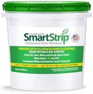 Dumond Smart Strip Advanced Paint Remover, For Removal of Acrylic, Latex, Oil & Water-Based Coatings, Non-Caustic Formula, Indoor/Outdoor, Contractor & DIY Friendly, 1 Quart