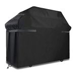 LCGOD BBQ Cover waterproof,Heavy Duty Large Grill Cover Gas Barbecue Covers with Storage Bag,Windproof, Rip-Proof & UV Resistant fits For Weber BBQ, Char Broil (147x65x122cm)