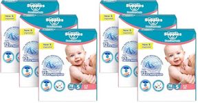 Amazon Brand - Supples Premium Baby Diaper Pants | 234 Baby Diapers | Small | 4-8 Kg | 78 x 6 Packs | 12 Hrs Absorption | Cushiony Cotton Soft Fabric | Phthalates-Free | Triple Leak Guard