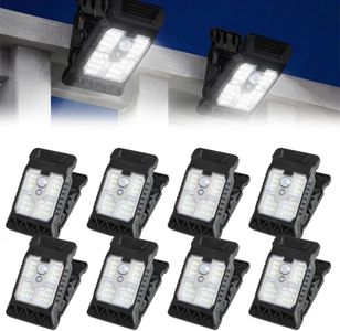 8PCS Solar Clip Light with Motion Sensor, 2026 New Portable Outdoor LED Light for Camping, Adjustable Clip On LED Light for Garden, Multifunctional Clip Lamp for Garage, Emergency LED Light for Home