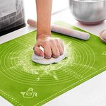 SIOPAWORLD ROTI MAT | Non Stick Silicon Reusable Pastry Fondant Dough Roti Chapati Rolling Baking Sheet Mat With Measurements | Liner Heat Resistance Table Placemat Pad Pastry Board Roti Making -Multi