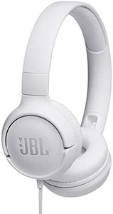 JBL Tune 500 Wired On-Ear Headphones, White