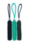 3 pcs Paracord Tactical Knife Lanyard with Skull Cross Bead,Handcrafted Lanyards Pendant for EDC Pocket Knife,Folding Knife Ornaments