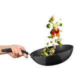 Vinod Hanos Non-Stick Wok 26 cm Diameter | Non-Stick Hard Anodised Wok Pan with Bakelite Riveted Handle | Wok Kadhai with 3.25 mm Thickness - (Induction and Gas Stove Friendly), 24 Months Warranty