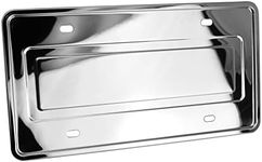 LFPartS Stainless Steel License Plate Backing Reinforce Holder/Bracket (Chrome)