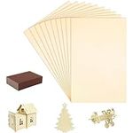 Belle Vous 10 Pack of 2mm Plywood Sheets - 20 x 30cm/7.87 x 12 Inches - Unfinished Wood DIY Craft Project Ply Board - Perfect for Laser Cutting, Painting, Modelling, Engraving, Fretwork & Pyrography