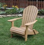 Cedar-Poly Lumber Folding Adirondack Chair with Rolled Seating Heavy Duty Everlasting Lifetime PolyTuf HDPE - Made in USA - Amish Crafted