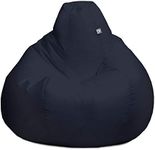 rucomfy Beanbags Extra Large Classic Outdoor Adult Bean Bag Chair. Home or Garden Seating Patio Furniture. Arrives Filled. Water & UV Resistant. Machine Washable - 70 x 110cm (Navy Blue)