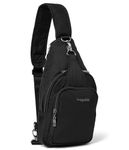 Baggallini Women's Central Park Sling-12x7 Bag W/Convertible Adjustable Shoulder Strap Sling Crossbody, Black, One Size