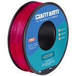 GIANTARM TPU 3D Printer Filament Transparent Pink, Soft Flexible Filament 95A, Dimensional Accuracy +/-0.05mm, 1KG (2.2LBS), 1.75mm Fit for All 3D Printers, Vacuum Packaging