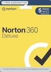 Norton 360 Deluxe | 5 User 3 Year | Total Security for PC, Mac, Android or iOS | Also Includes Password Manager | 70GB PC Cloud Back Up | SafeCam for PC | Product Key | No CD