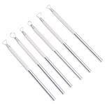 53 Arts Ceramic Pottery Clay Ribbon Sculpting Tool Kit with Needle Detail Tools for Carving/Scraping, Craft Modelling Tools (Silver, 6 Pcs)