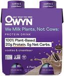 OWYN 100% Vegan Plant-Based Protein Shake, Cookies & Creamless, 4 Pack, with 20g Plant Protein, Omega-3, Prebiotic Supplements, Superfoods Greens Blend, Gluten-Free, Soy-Free, Non-GMO