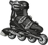 Roller Derby Men's V-Tech 500 Button Adjustable Inline Skate, Black/White, Size 6-9