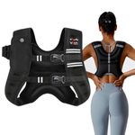 VBSD Weighted Vest Woman 20LB Weight Vest for Women Men Body Weight Vests for Walking Strength Training Running Workout Jogging Fitness Black
