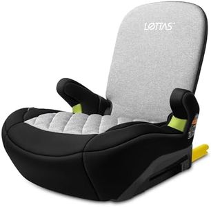 LETTAS I-SIZE Rehausseur Voiture Enfant Groupe 3 (125-150cm, environ 6-12 ans) Siège Auto avec ISOFIX, Dossier Pliable ECE R129