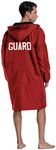Adoretex Guard Unisex Swim Parka Water Resistant Warm Coat Water Sports Swim Parka (PK005) - Black Lining - Red - AL