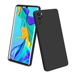 LIRAMARK Silicone Soft Back Cover Case for Huawei Honor P30 Pro (Silicone Black)