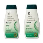 Abbott Selsun Selsun Suspension Anti Dandruff Shampoo, Clears away dandruff flakes, Relieves from excessive oil, Relieves from dandruff related itching (120ml)- Pack of 2