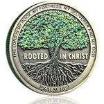 LZWIN Rooted in Christ Metal Challenge Coin- A Symbol of Faith and Strength in Christ