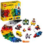 LEGO 11014 Classic Bricks and Wheels Starter Building Set with Toy Car, Train, Bus, Robot, animals and More Construction Toys, Gifts for 4 Plus Year Old Kids, Boys & Girls