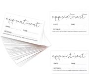 100pcs Appointment Reminder Cards for Business, Hair Salon, Dental Office, Massage Therapist, Grooming, Hairdresser, Medical Doctors and More - Bulk Pack of Your Next Appointment Cards