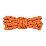 Kilter Strong Round Rope Style Shoelaces For Hiking Shoes and Boots - Orange/Black/White - 140cm - 55 inch (1 Pair)