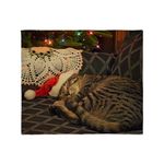 CafePress Santa Daisy The Christmas Kitty Cat Throw Blanket Super Soft Fleece Plush Throw Blanket, 60"x50"