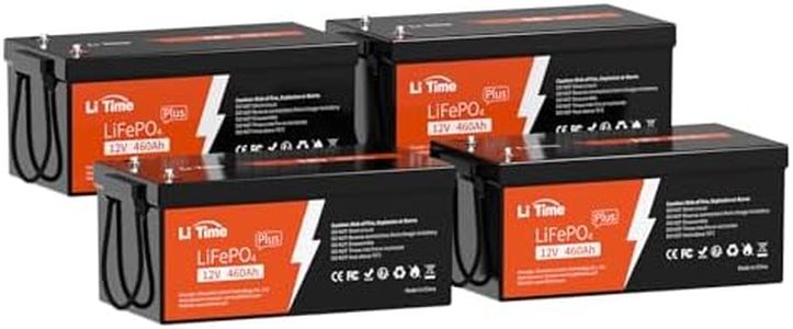 Litime 12V 460Ah LiFePO4 Lithium Iron Phosphate Battery Group 8D Built-in 250A BMS, 5.8KWh High Energy Automotive Battery for RV, Solar, Marine, Off-Grid, and Backup Power Systems