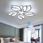 Comely Modern LED Ceiling Lighting, 5 Head Petal LED Ceiling Light Dimmable with Remote Control, 45W 6000LM LED Ceiling Lamp for Living Room Bedroom Kitchen Dining Room, Diameter 58 cm