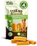 EcoKind Premium Gold Yak Cheese Himalayan Dog Chews, Healthy Dog Treats, Yak Chews for Small Dogs, All Natural, Long Lasting Dog Chew for Aggressive Chewers, High Protein Puppy Treat, Small - 4 Chews