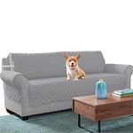 Relarr Water proof Sofa Covers Couch Slipcovers Furniture Protector, Pet Sofa Protector, Non-slip design with Silica gel point Machine Washable (3 seaters, Grey)