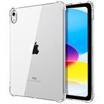 TiMOVO Clear Case for iPad 10th Generation Case, iPad Case 10th generation 2022, Slim & Light Weight TPU Protective Cover with Raised Edge and Transparent Back, Clear