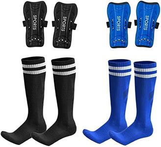 AITUSI Soccer Shin Guards for Kids Youth, Shin Pads and Long Soccer Socks for 3-15 Years Old Boys Girls Toddler Children Teenagers, Soccer Equipment for Football Games