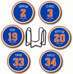 Yn Knick Coasters for Men, 6 Pack New York Basketball Ceramic Coasters for Drink, for Knick Gifts, Knick Mug Cup, Knick Man Cave Home Decor, Knick Decorations