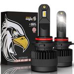 Easy Eagle 9012/HIR2 LED Headlight Bulbs, 60W 12000Lumens Extremely Bright Conversion Kit 6500K Cold White (Pack of 2)