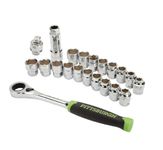 Pittsburgh 21 Piece SAE & Metric Go-Thru Socket Set Reversible